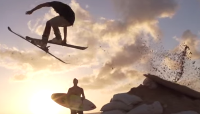 beach skiing