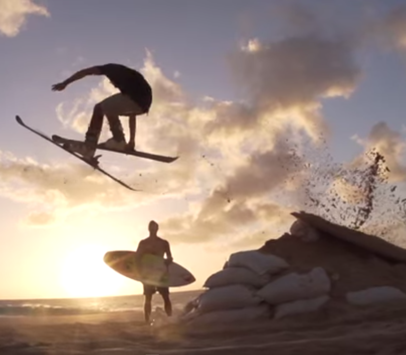 beach skiing