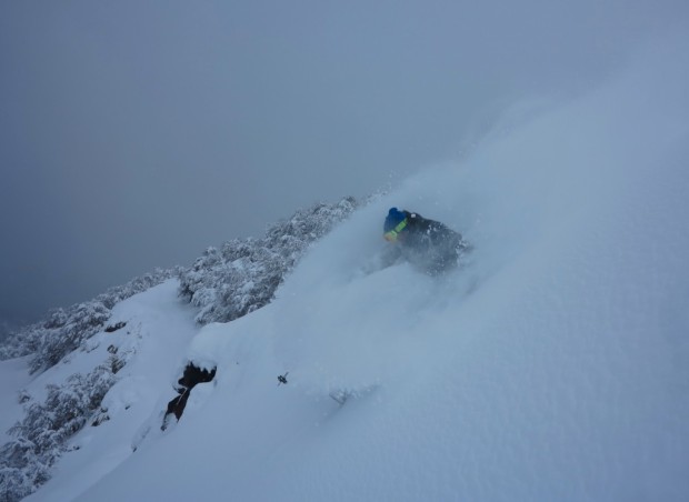 John and his family are touring with us this week. Not a bad day 1 of the trip in Nevados de Chillan.  Image by Maxi Artoni