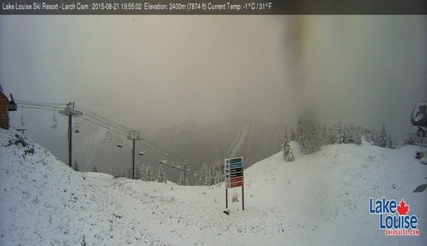 Lake Louise ski resort, Alberta, Canada on Aug. 21st, 2015.