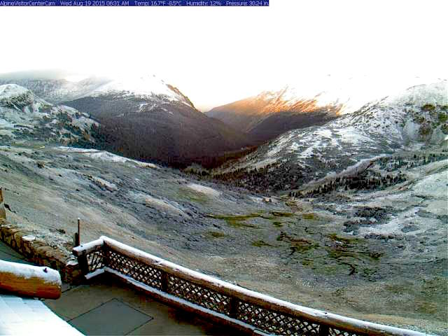 Snow in Colorado in August.