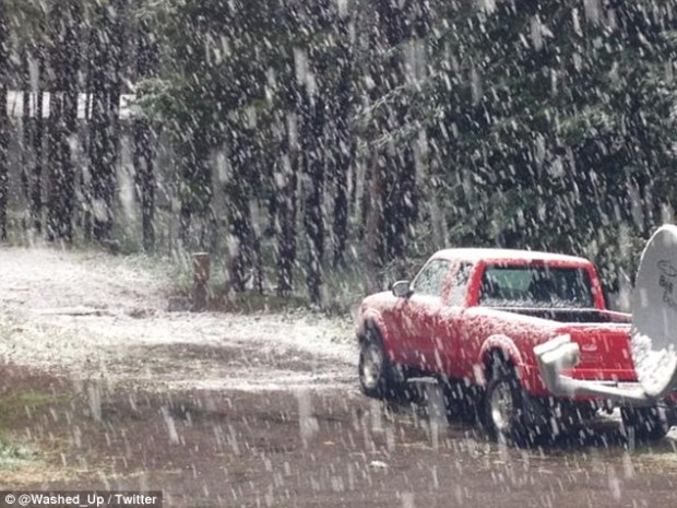 Calgary, Canada on Aug. 21st, 2015. 'Calgary, my beautiful hometown, where I've now officially seen snow in every single month of the year' 