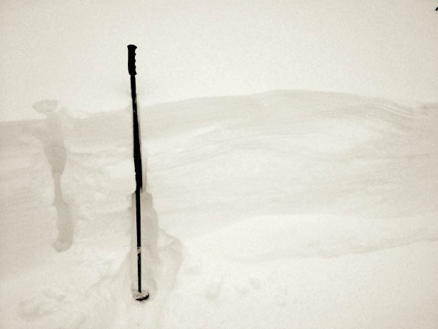 Proof of the over 3-feet of new snow today.
