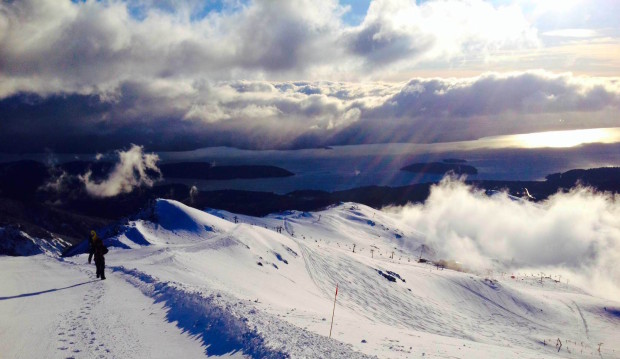 Climbing Nubes first thing this morning.