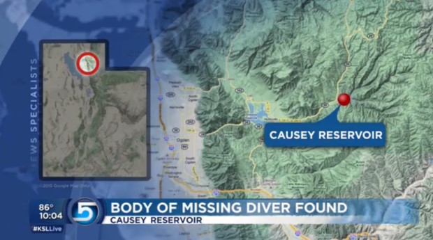 Location of Causey Reservoir, UT.