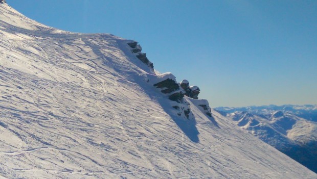 Some nice, natural kickers near the summit