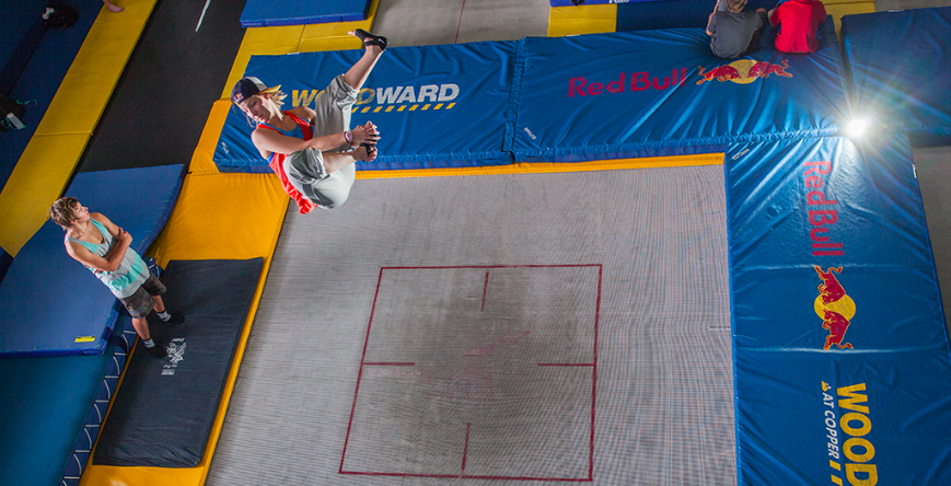 Trampoline work! PC: Woodward Copper