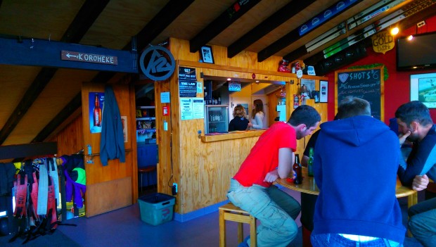 The upstairs bar is a great place to catch up n the day's adventures