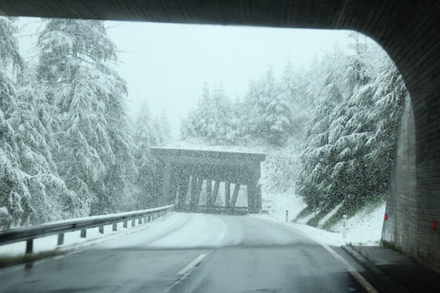 The road up to Hintertux today.