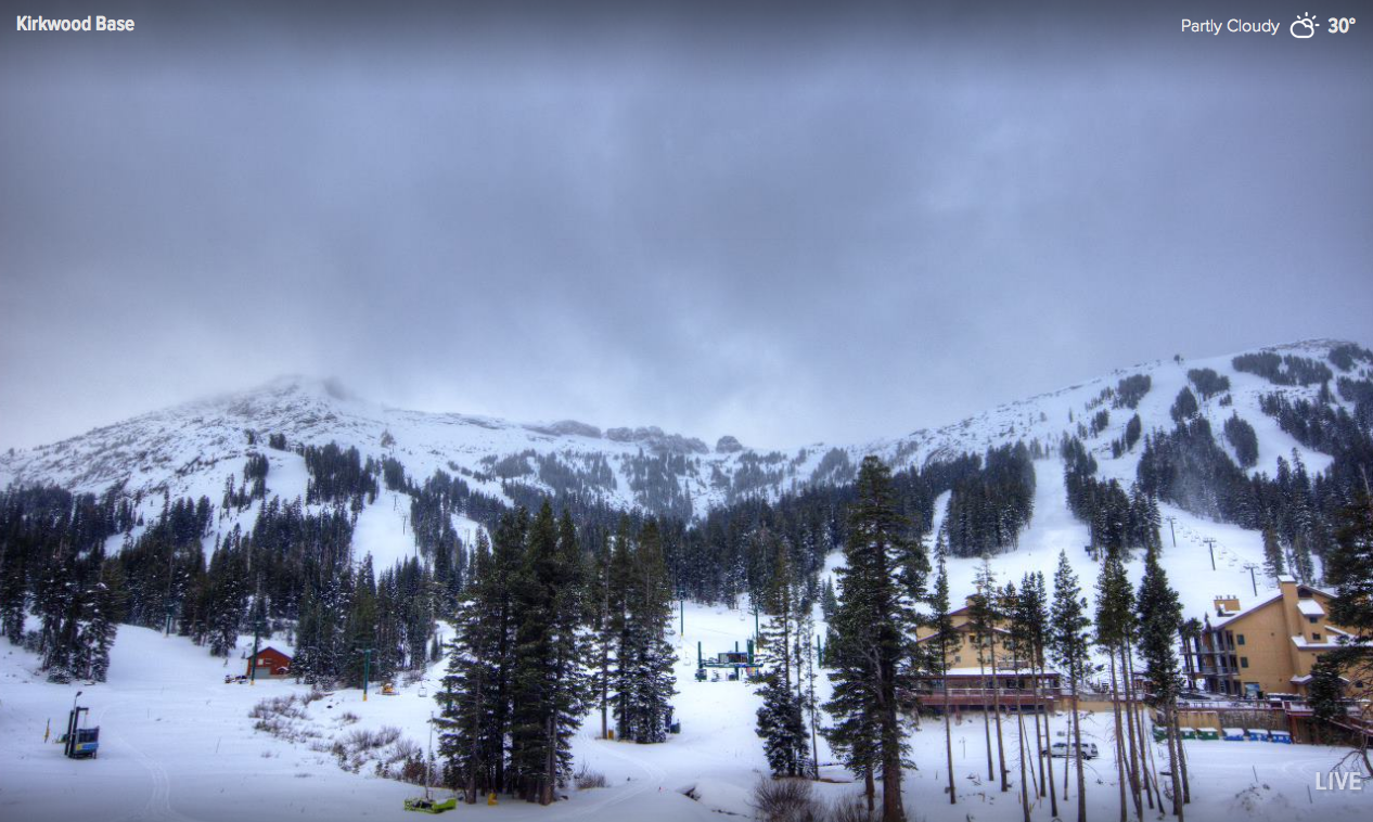 Kirkwood, CA base at 7am today.