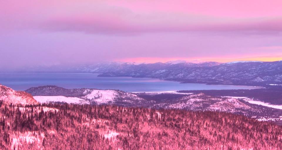Lake Tahoe from Sierra-at-Tahoe this morning.