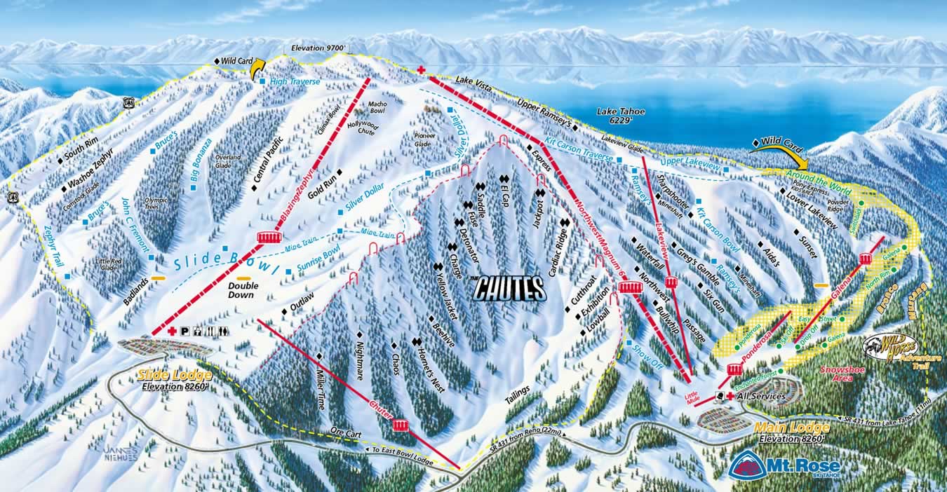 Mt. Rose trail map