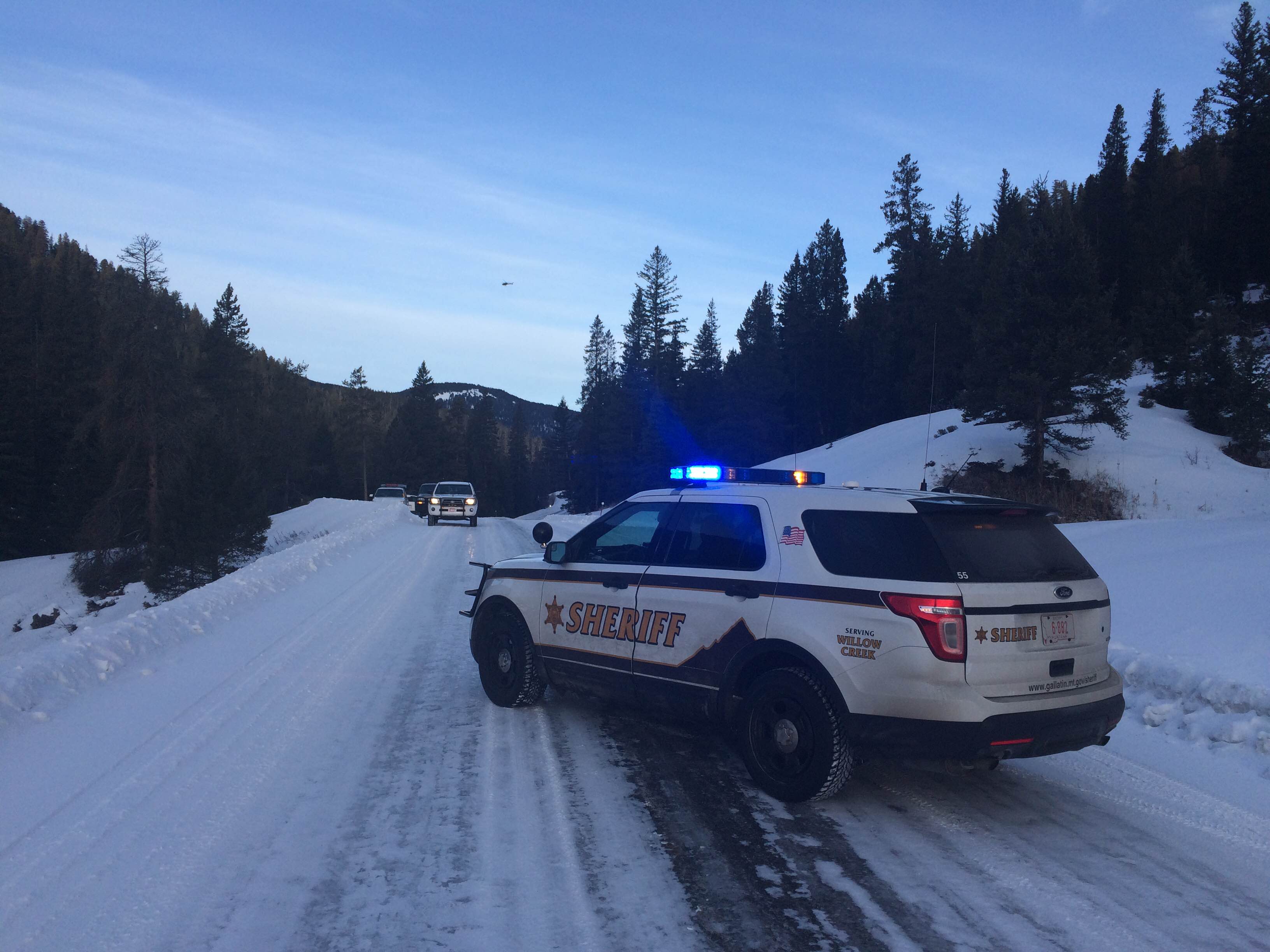 Rescue operation on Friday am. photo: gallatin sheriff's office
