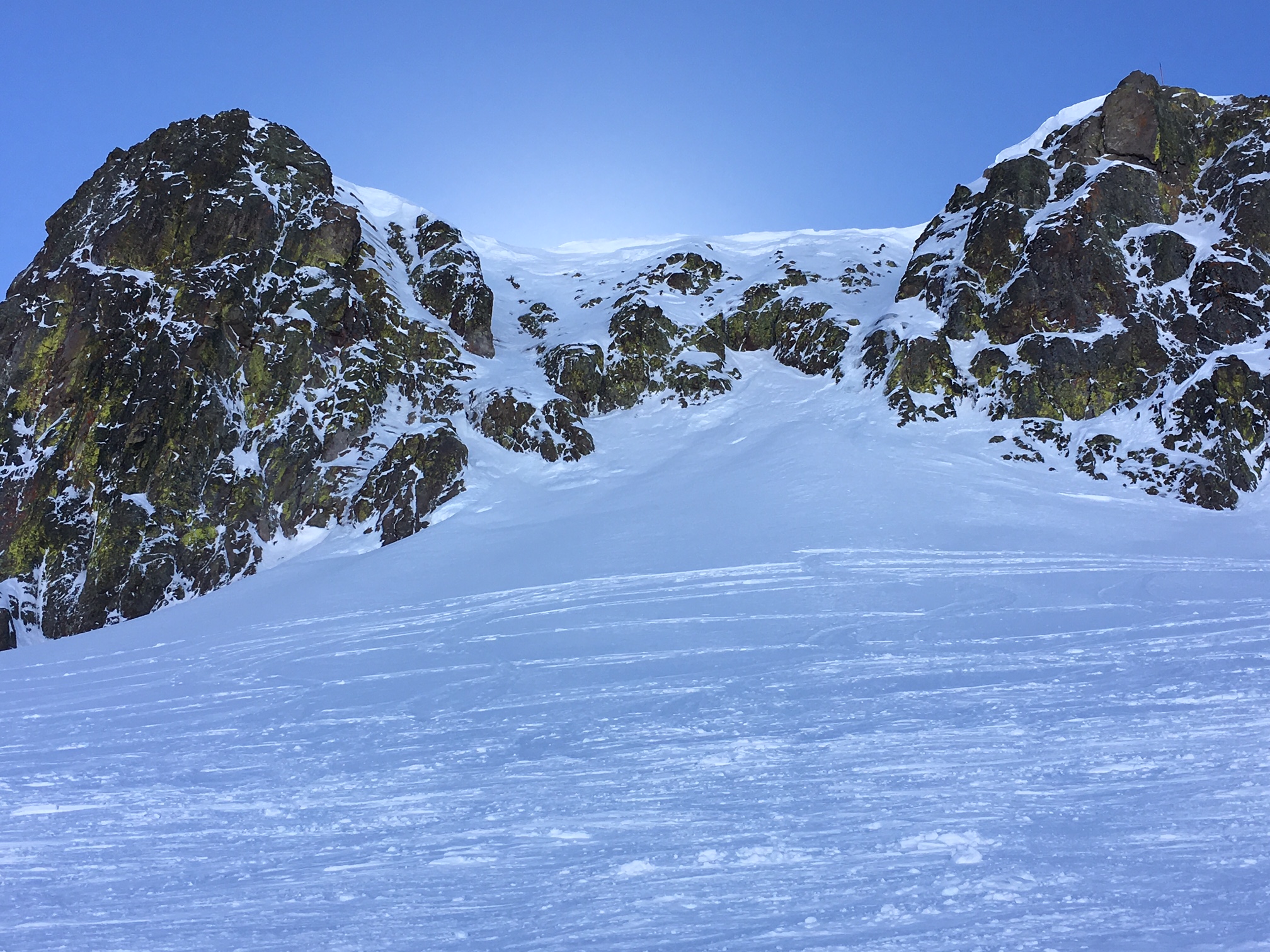 Chimney looking ready to rock yesterday. photo: snowbrains