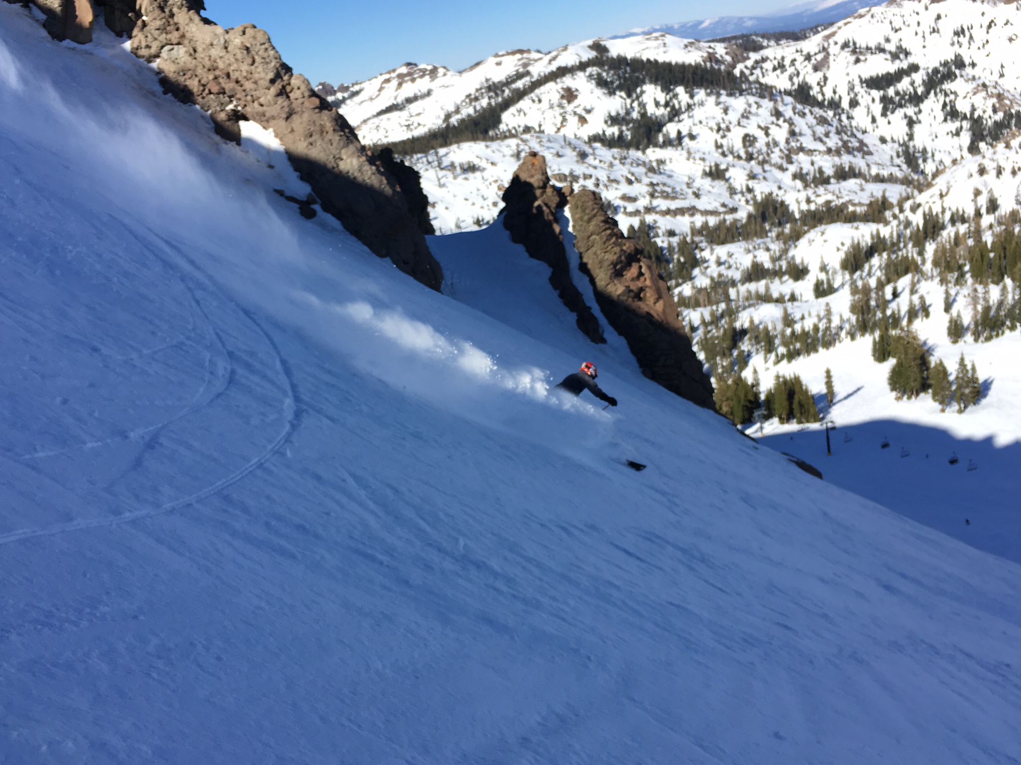Jay Harris, Founder and CEO of Fluri (www.fluri.ski), ripping the Funnel. photo: snowbrains