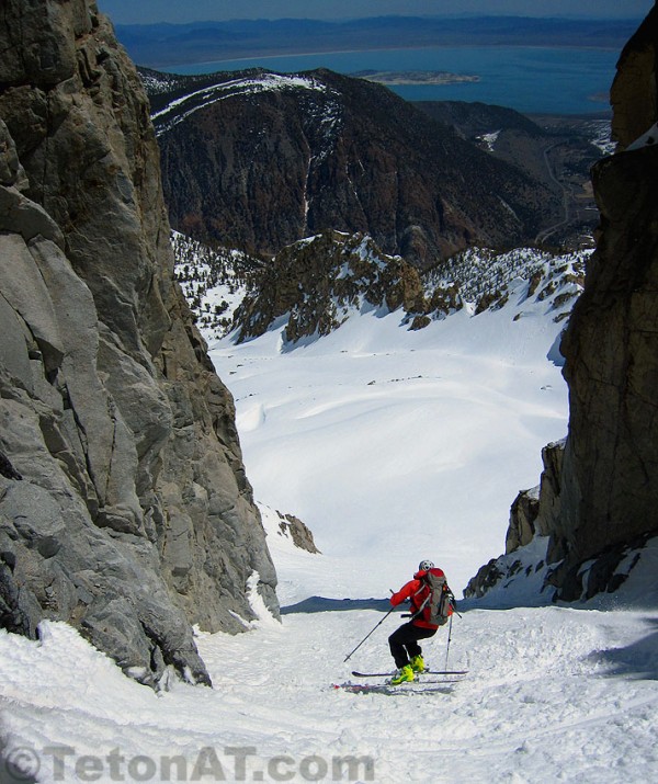 Steve Romeo skiing the Ripper Chute in 2010. photo: tetonat.com