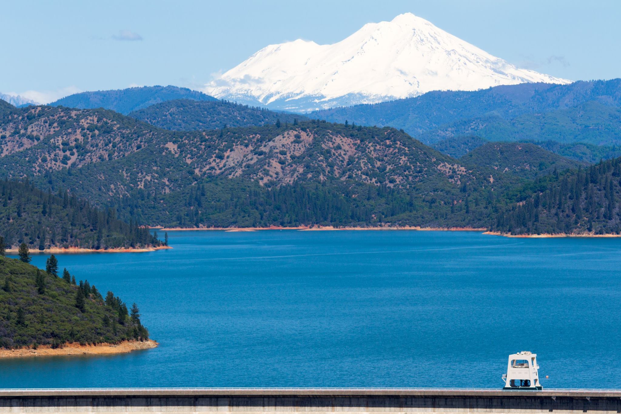 "The nearly-full Shasta Lake and snow-capped Mount Shasta are both looking fantastic!" - NOAA Sacramento, CA today