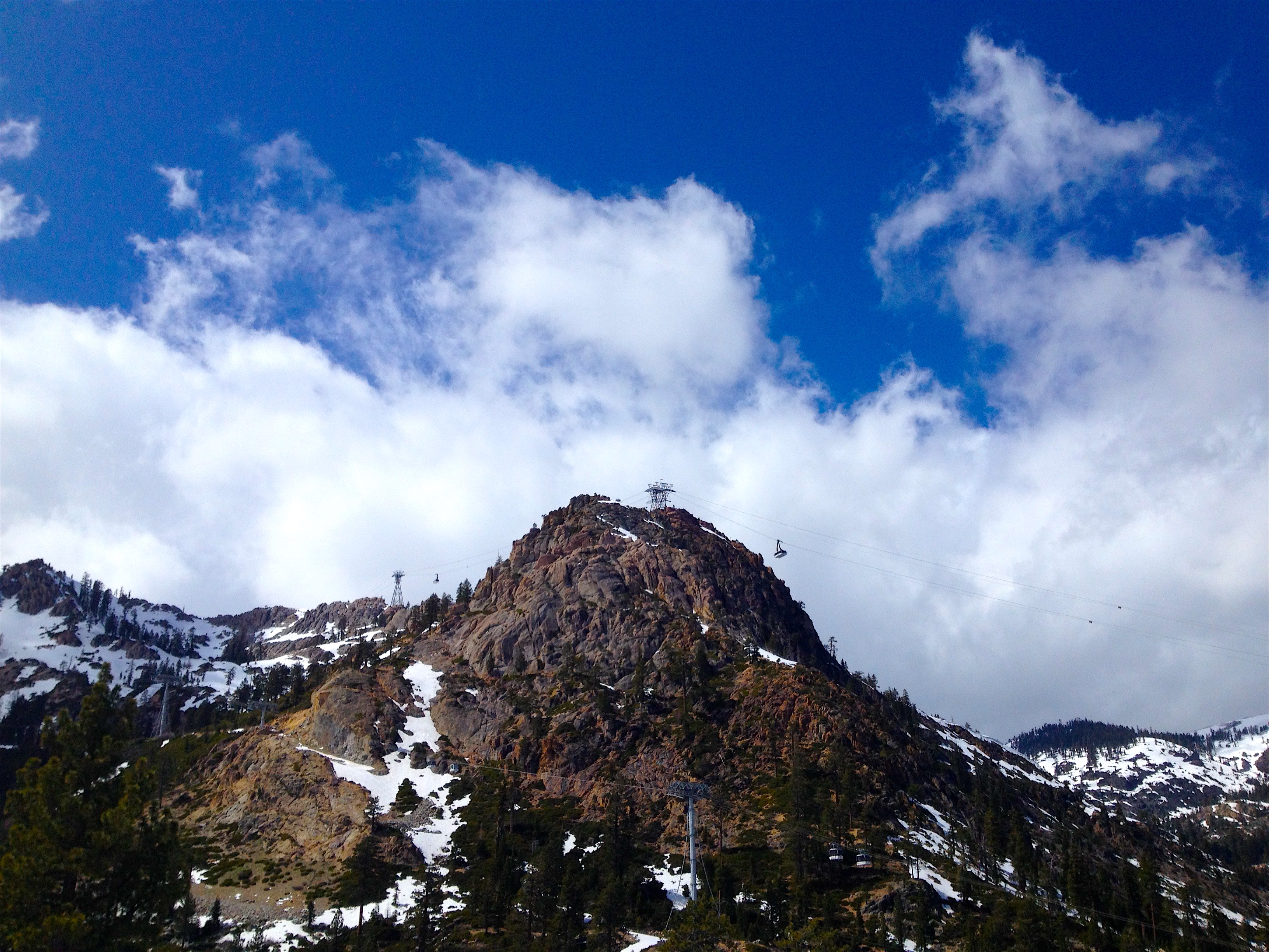 Tram Rock at Squaw Valley, CA yesterday. photo: snowbrains