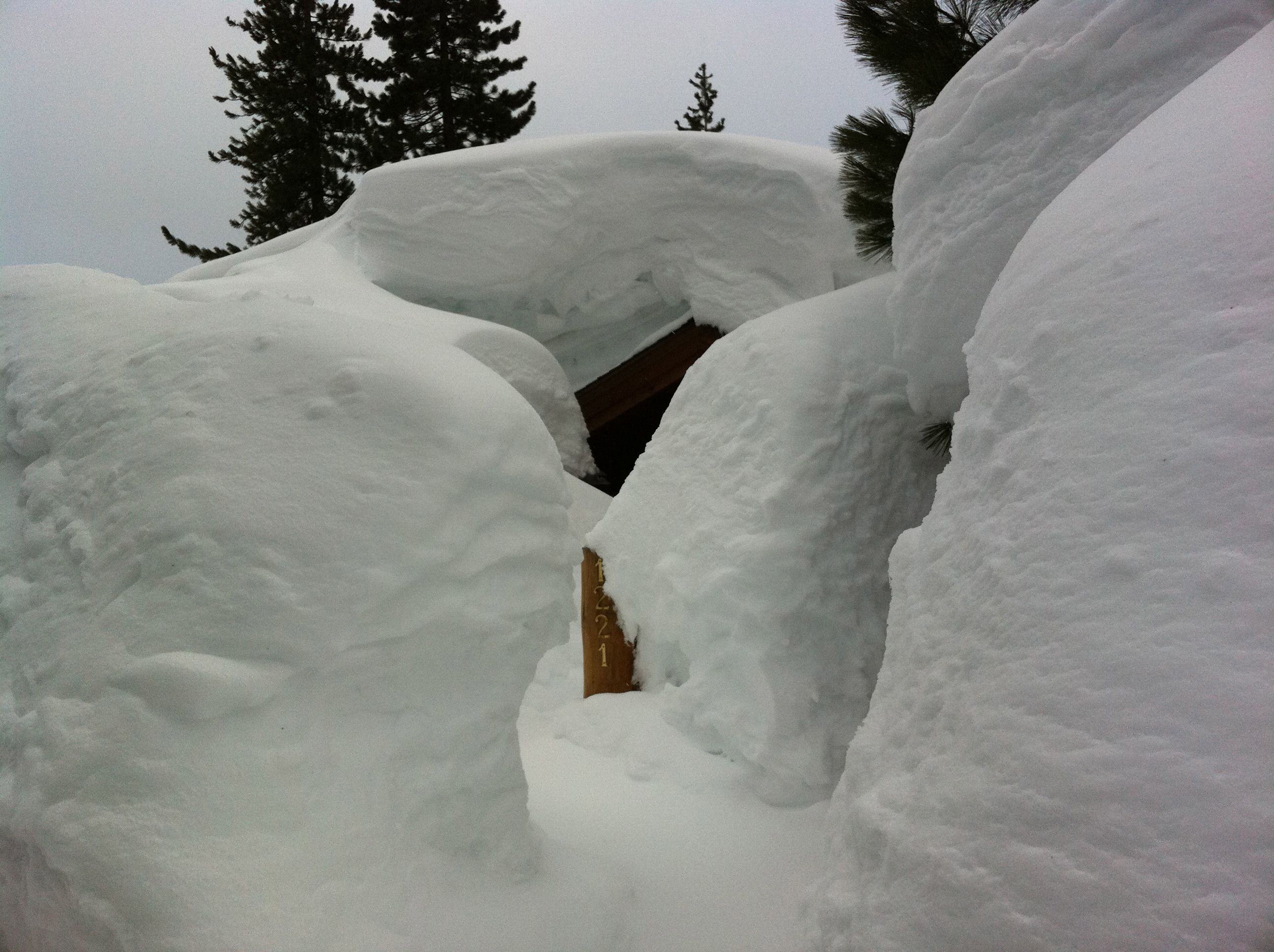 My neighbor's house in Squaw Valley during the last La Nina in 2011... photo: miles clark/snowbrains