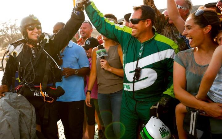 Luke after the jump. photo: epa