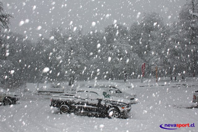 Stock image of nuking snow at Nevados de Chillan, Chile.