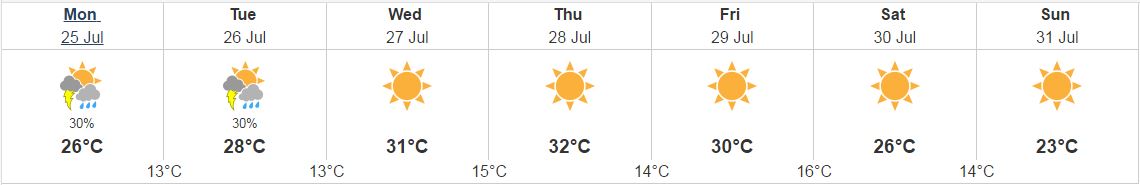 forecast 7-25