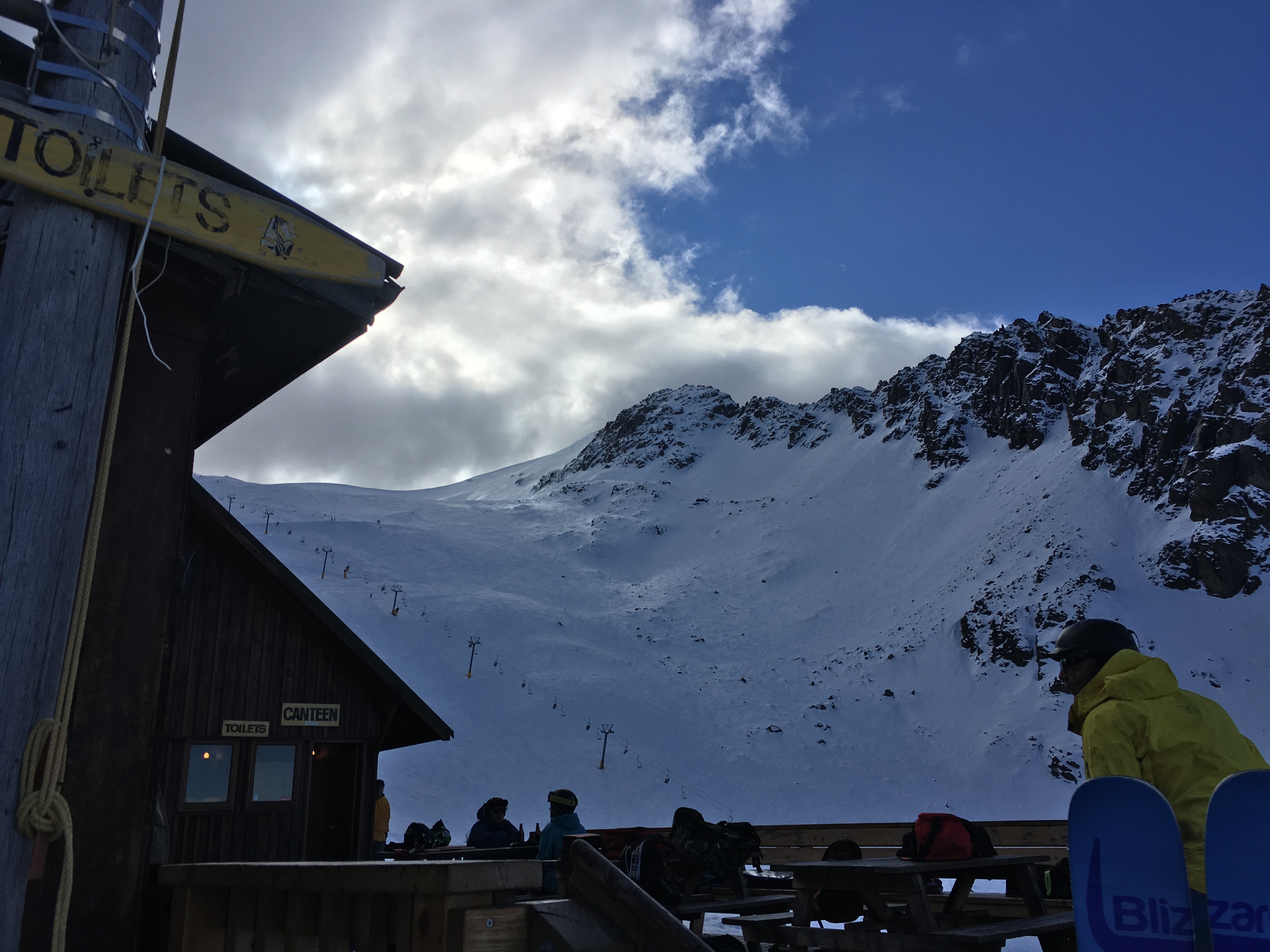 View up from the lodge