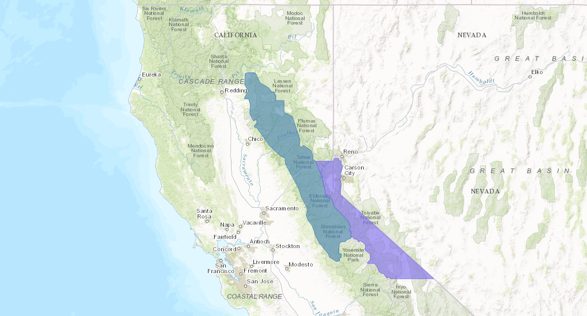 BLUE = Winter Storm Watch.  PURPLE = Winter Weather Advisory