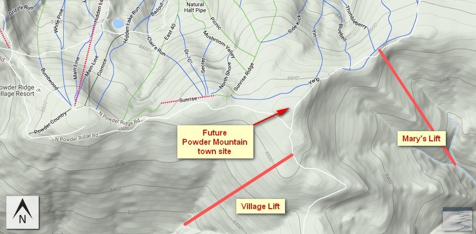 2 lifts being built that will expand Pow Mow's terrain by 1,060 acres.  image:  powder mountain