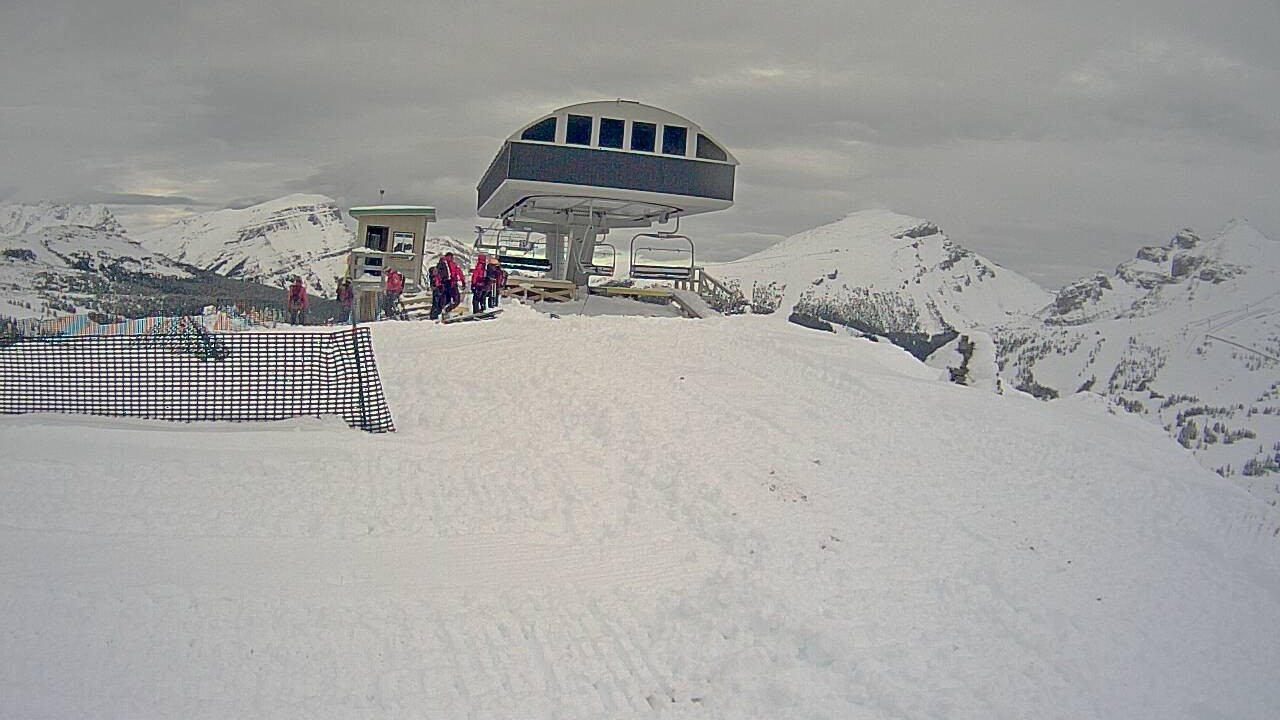 People (patrollers?) about to go skiing at Sunshine Village on Halloween - Oct. 31st, 2016. photo: sunshine village