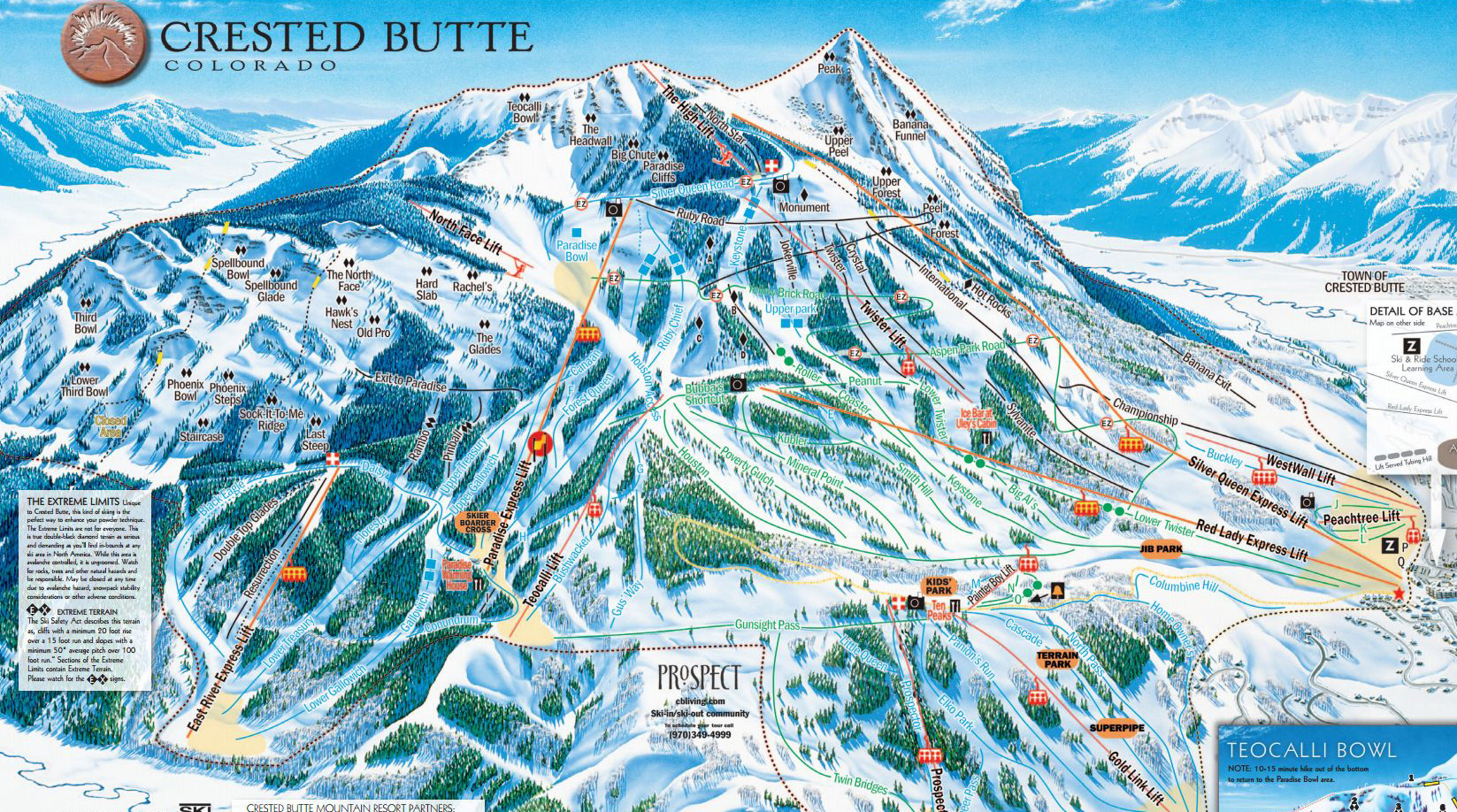 Crested Butte trail map.