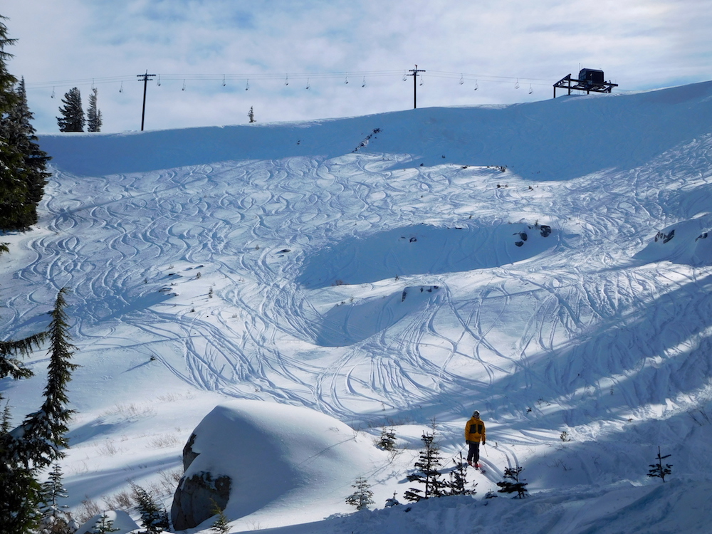 The Andy Hays exiting Rainbow Bowl today. photo: snowbrains