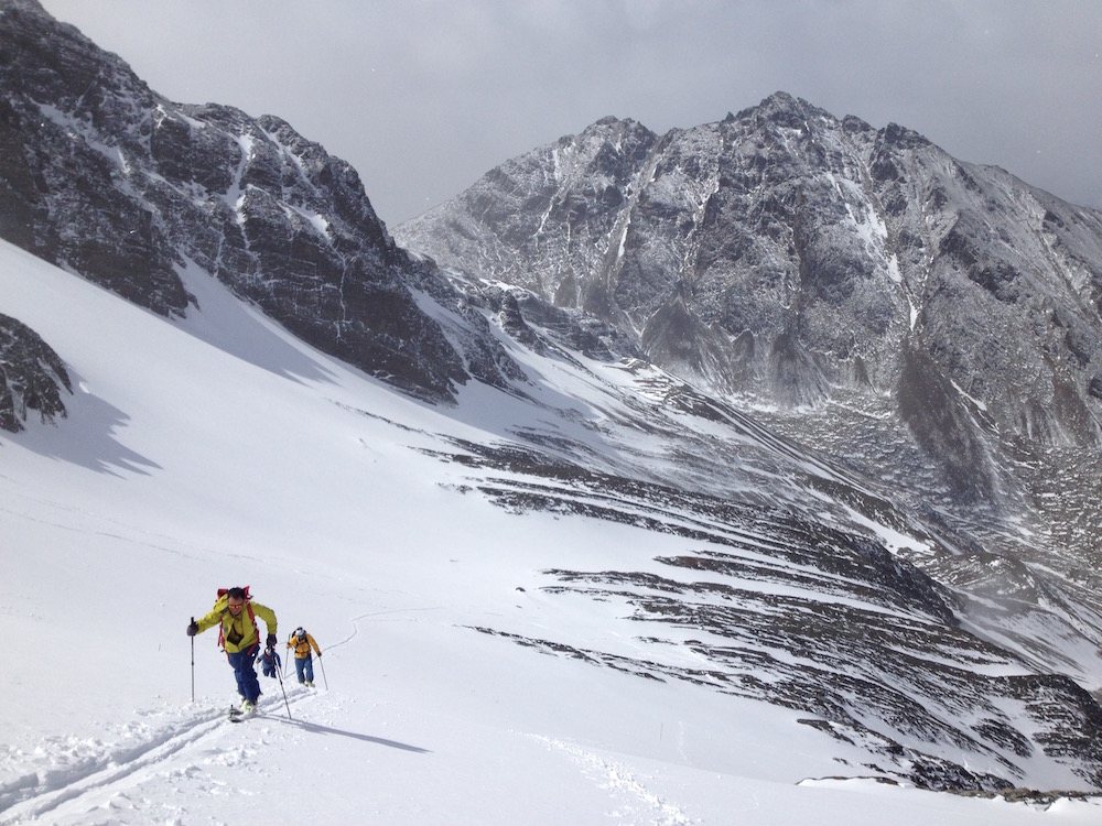 Hiro climbing the last pitch at the Marcial Glacier, Ushuaia, Argentina yesterday. photo: snowbrains
