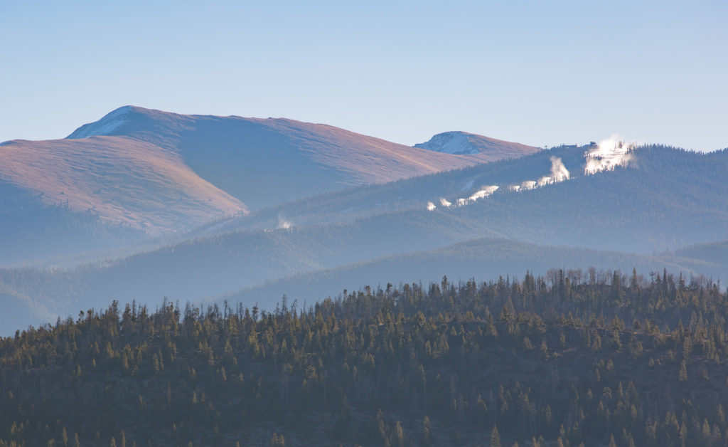 Keystone is doing what they can to make snow! PC: Keystone Blog