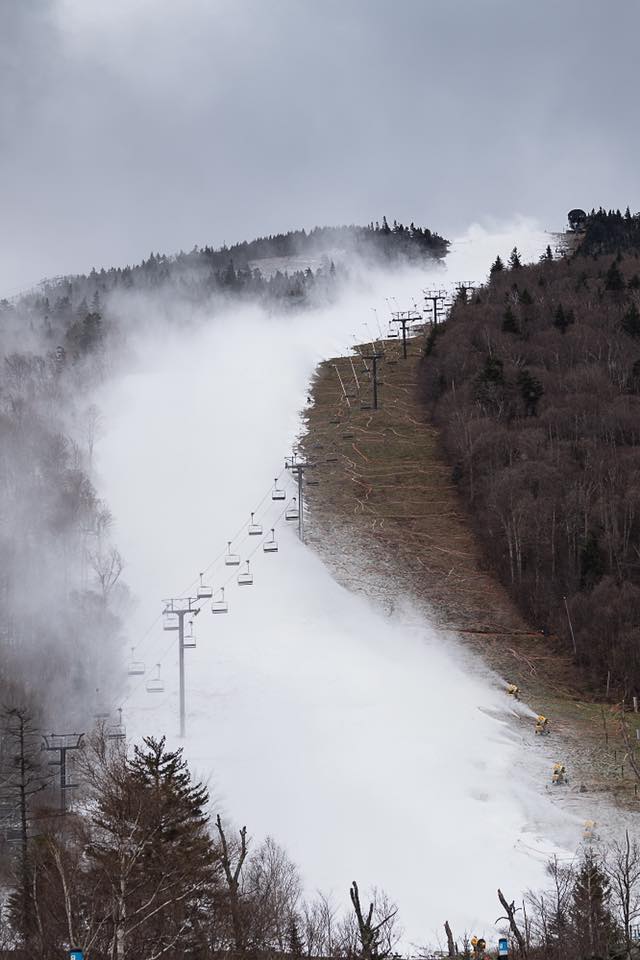Hard at work with snowmaking at Killington on 11/11/2016! PC: Killington Resort Facebook Page