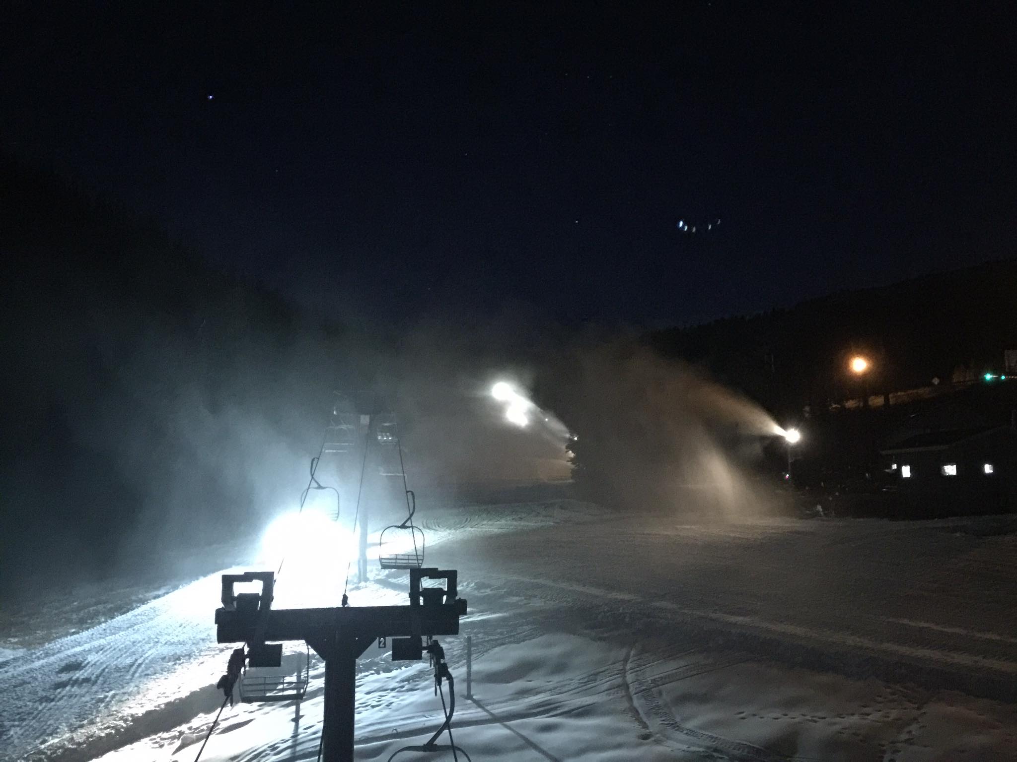 Loveland making snow last night! PC: Loveland Facebook Page
