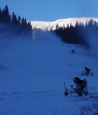 Loveland snow making on Thursday! PC: Loveland Facebook Page