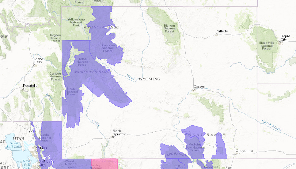 PURPLE = Winter Weather Advisory. image: noaa, today