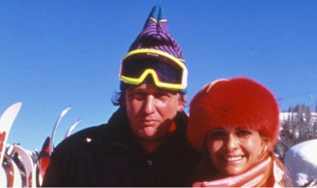 Trump out skiing again.