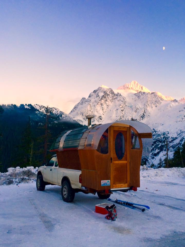 Adam Roberts' truck and home. He was living the dream. image: adam roberts facebook page