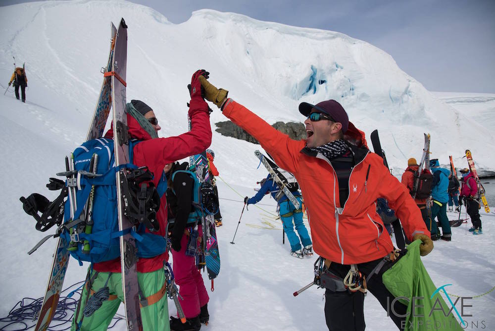 Mountain guide Chris Davenport spreading the love. 