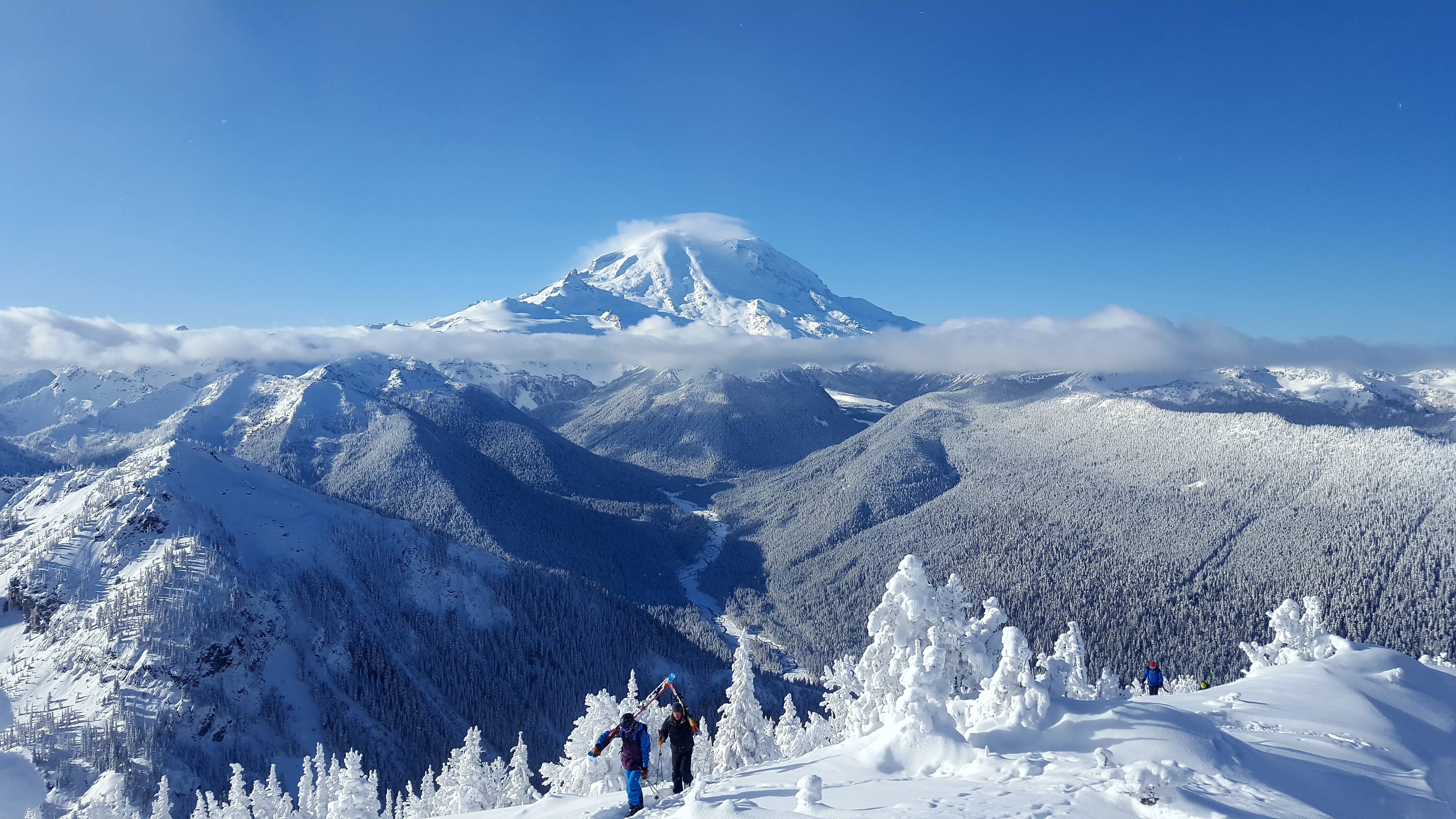 Rainer and White River as a backdrop @ Crystal Mountain