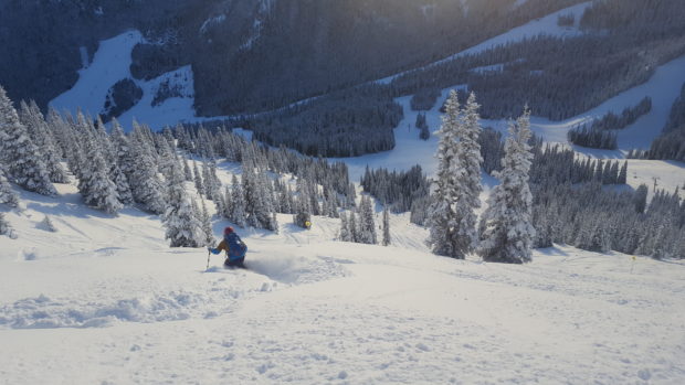 Christy blasting frontside powder