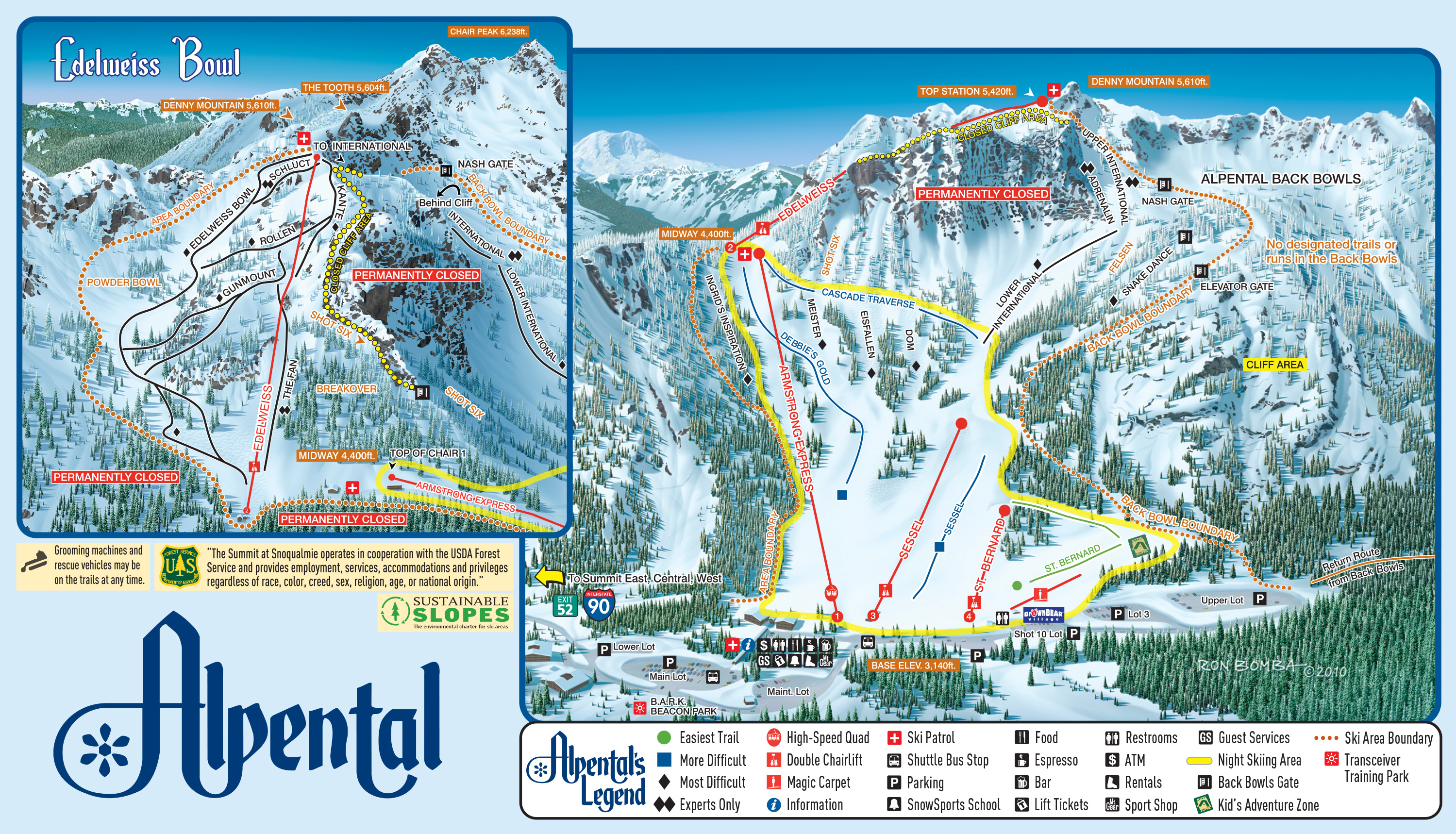 Alpental, WA map.