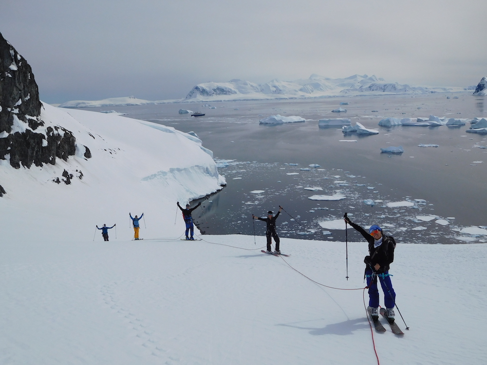 Miles' crew happy on Ronge Island. image: miles clark