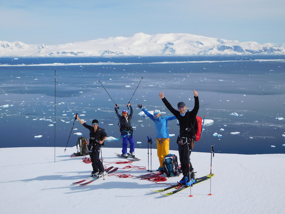 Miles' crew loving life atop Charlottle Bay. image: miles clark