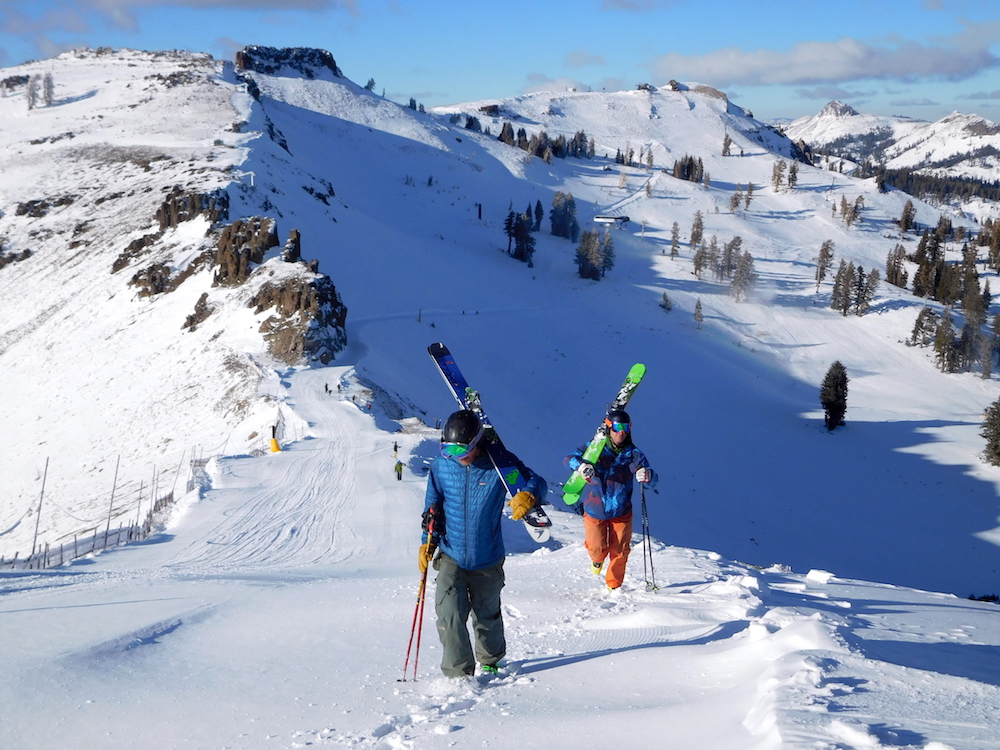 Dobbs and Wolfy hiking for the Siberian goods today. photo: snowbrains.com