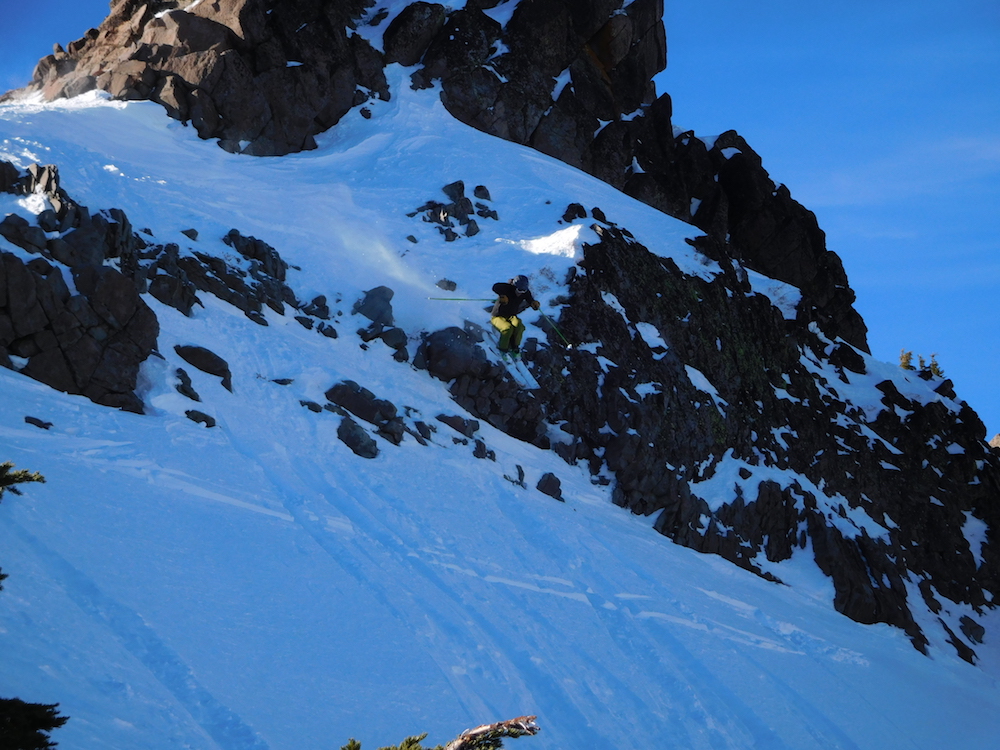 Alan hucking meat at Alpine yesterday. image: snowbrains