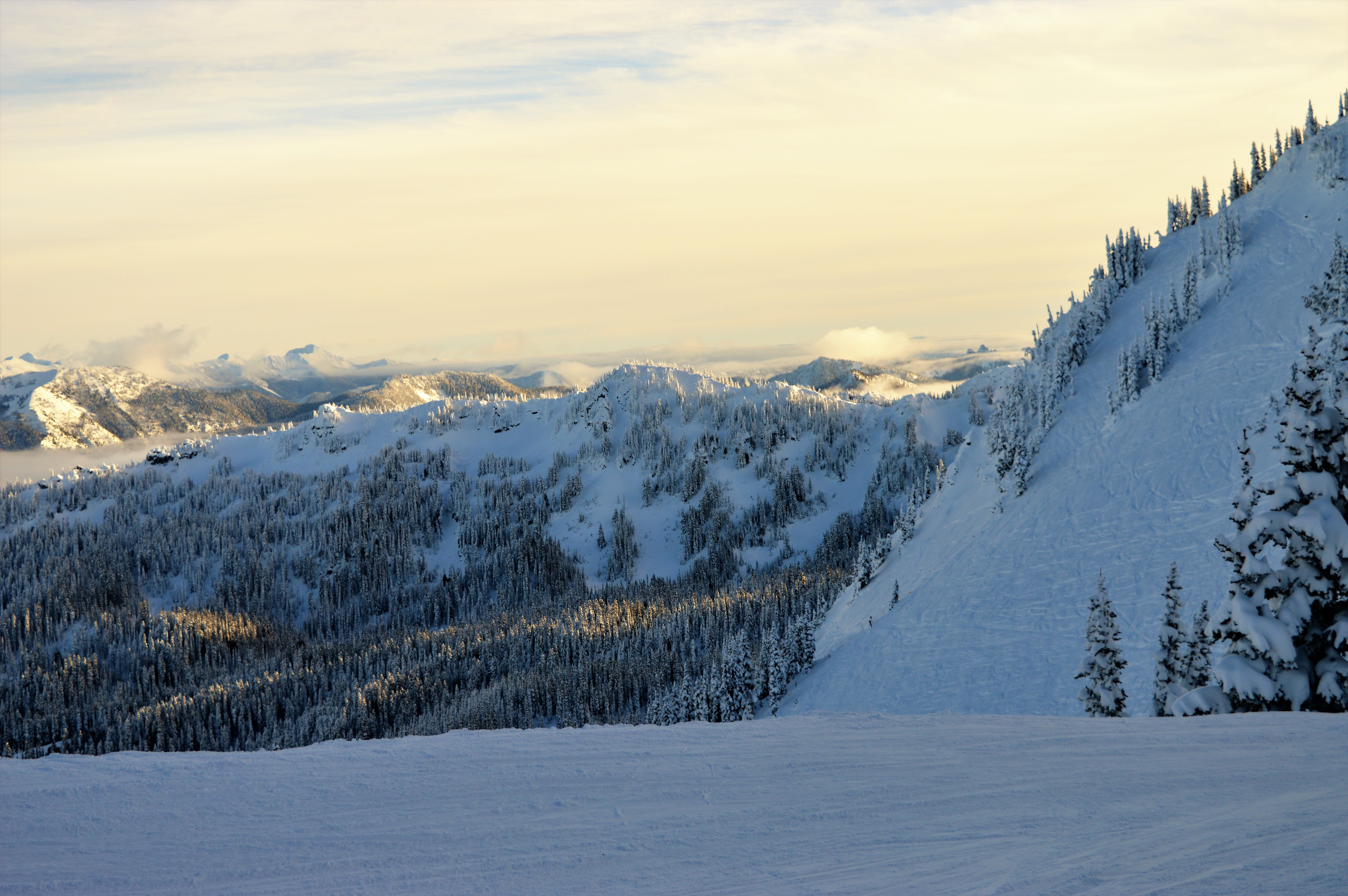 Looking over Bear Pits at Crystal Mountain.