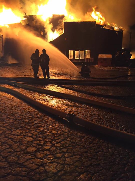 Battling the blaze. Image: North Tahoe Fire Protection District
